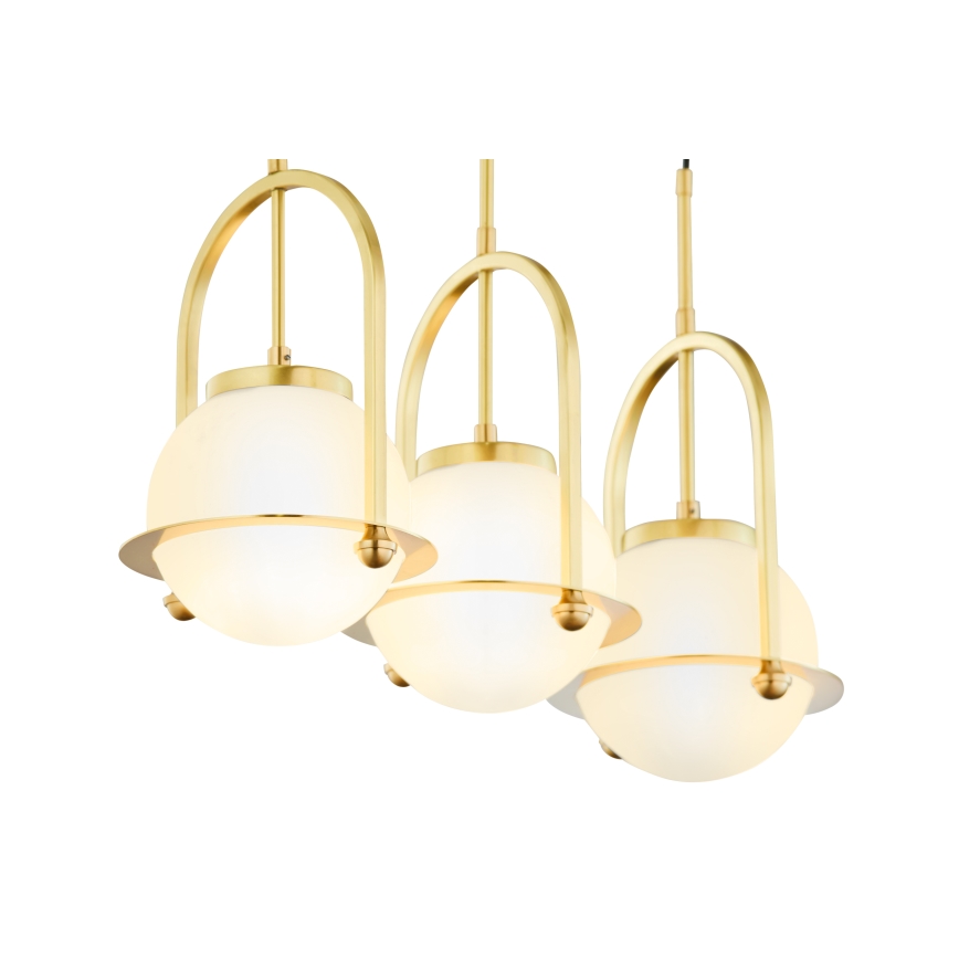 Jupiter 1917 - Hanglamp aan kabel ROSSO 3xE27/15W/230V goudkleurig