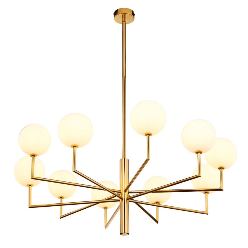 Jupiter 1931 - Hanglamp aan een paal FEME 10xG9/40W/230V messing