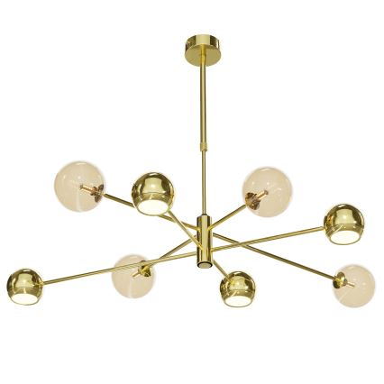 Jupiter 1969 - Hanglamp met vaste pendel MOKA 4xGU10/10W/230V + 4xG9/10W/230V goud/beige