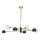 Jupiter 1973 - Hanglamp met staaf MOKA 4xGU10/10W/230V + 4xG9/10W/230V goud/zwart/helder