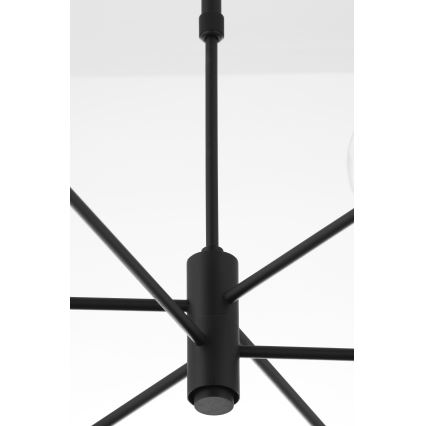 Jupiter 1974 - Hanglamp met vaste pendel MOKA 3xGU10/10W/230V + 3xG9/10W/230V zwart/glanzend chroom