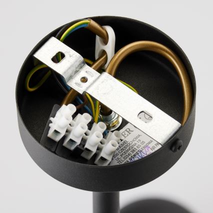 Jupiter 1974 - Hanglamp met vaste pendel MOKA 3xGU10/10W/230V + 3xG9/10W/230V zwart/glanzend chroom