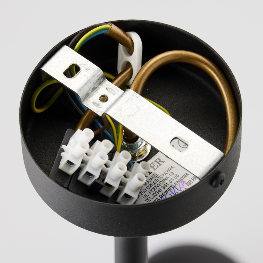 Jupiter 1974 - Hanglamp met vaste pendel MOKA 3xGU10/10W/230V + 3xG9/10W/230V zwart/glanzend chroom