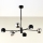 Jupiter 1974 - Hanglamp met vaste pendel MOKA 3xGU10/10W/230V + 3xG9/10W/230V zwart/glanzend chroom