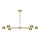 Jupiter 1978 - Hanglamp met vaste pendel TIANA 6xGU10/10W/230V goud
