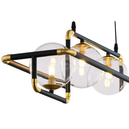 Jupiter 1982 - Hanglamp aan een koord ZAFRA 4xG9/10W/230V zwart