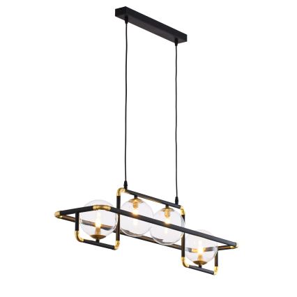 Jupiter 1982 - Hanglamp aan een koord ZAFRA 4xG9/10W/230V zwart
