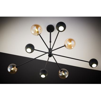 Jupiter 1994 - Hanglamp met vaste pendel MOKA 4xGU10/10W/230V + 4xG9/10W/230V zwart/beige