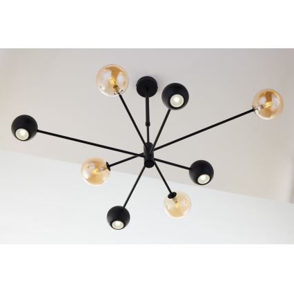 Jupiter 1994 - Hanglamp met vaste pendel MOKA 4xGU10/10W/230V + 4xG9/10W/230V zwart/beige