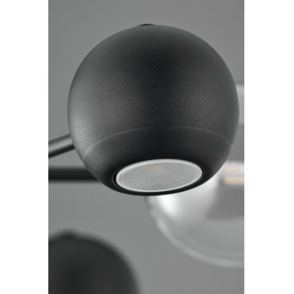 Jupiter 1995 - Hanglamp met vaste pendel MOKA 3xGU10/10W/230V + 3xG9/10W/230V zwart/doorzichtig