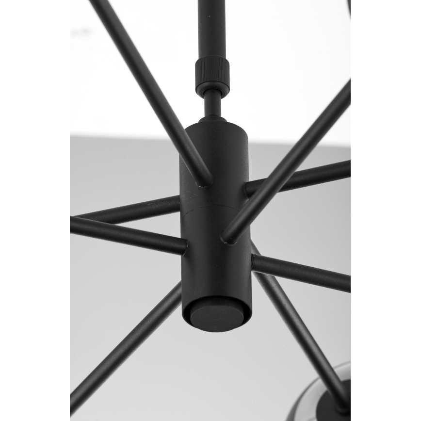 Jupiter 1998 - Hanglamp met vaste pendel MOKA 4xGU10/10W/230V + 4xG9/10W/230V zwart/wit
