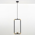 Jupiter 2023 - Hanglamp aan een koord ZAFRA 1xG9/10W/230V zwart/goud/doorzichtig