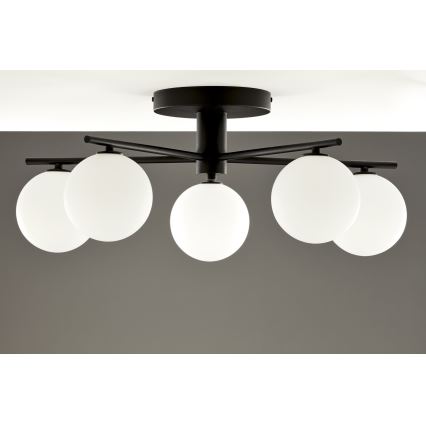 Jupiter 2049 - Plafondkroonluchter PRATO 5xG9/14W/230V zwart/wit