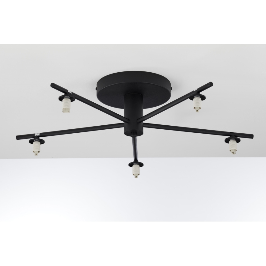 Jupiter 2049 - Plafondkroonluchter PRATO 5xG9/14W/230V zwart/wit