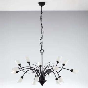 Jupiter 2057 - Kroonluchter aan ketting GLORIOSA 15xG9/14W/230V zwart