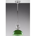 Jupiter 2071 - Hanglamp met stang PLATINO 1xE27/15W/230V groen/glanzend chroom