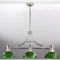 Jupiter 2072 - Hanglamp aan stang PLATINO 3xE27/15W/230V groen/glanzend chroom