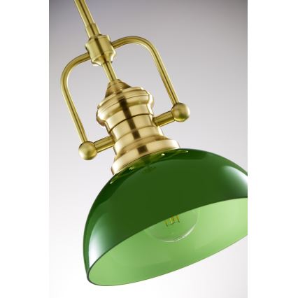 Jupiter 2073 - hanglamp met stang PLATINO 1xE27/15W/230V groen/goud