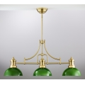 Jupiter 2074 - Hanglamp met staaf PLATINO 3xE27/15W/230V groen/goud