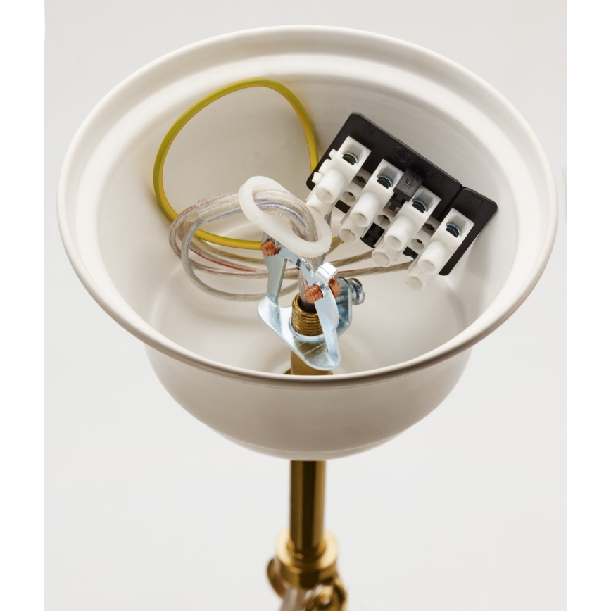 Jupiter 2084 - Kroonluchter aan ketting SAMBA 5xE27/15W/230V wit/goud