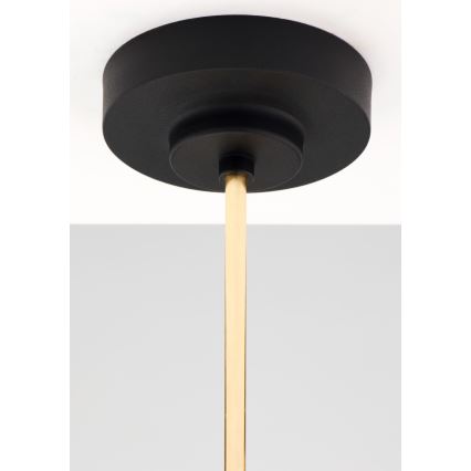 Jupiter 2087 - Kroonluchter met stang RAMIREZ 3xE27/15W/230V goud/zwart