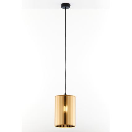 Jupiter 2090 - Pendellamp met snoer CORTINA 1xE27/15W/230V goud/zwart