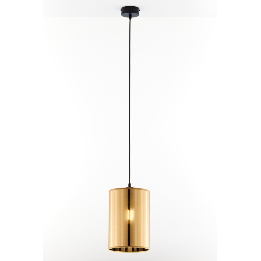 Jupiter 2090 - Pendellamp met snoer CORTINA 1xE27/15W/230V goud/zwart