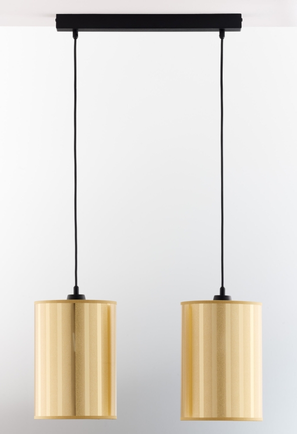 Jupiter 2091 - Hanglamp aan kabel CORTINA 2xE27/15W/230V goud/zwart