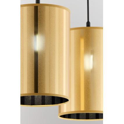 Jupiter 2091 - Hanglamp aan kabel CORTINA 2xE27/15W/230V goud/zwart