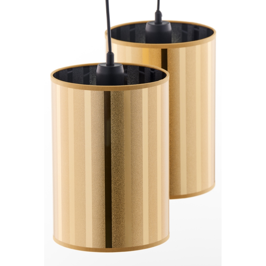 Jupiter 2091 - Hanglamp aan kabel CORTINA 2xE27/15W/230V goud/zwart