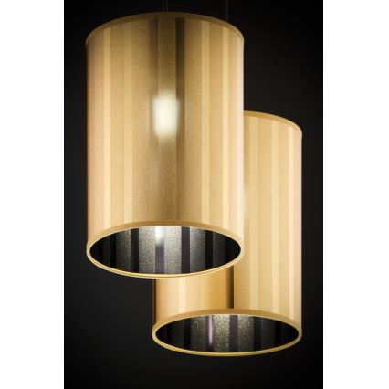 Jupiter 2091 - Hanglamp aan kabel CORTINA 2xE27/15W/230V goud/zwart