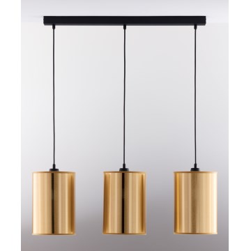 Jupiter 2092 - Hanglamp aan kabel CORTINA 3xE27/15W/230V goud/zwart