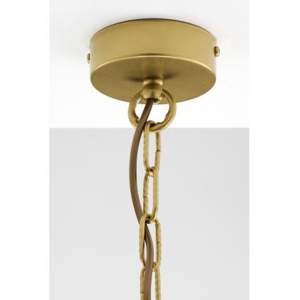 Jupiter 2096 - Kroonluchter met ketting ARTHUR 3xE27/15W/230V wit/goud/marmerdecor
