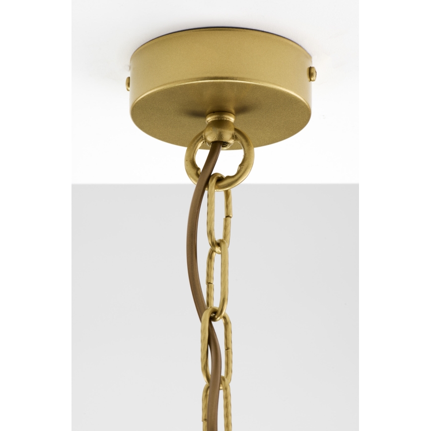 Jupiter 2096 - Kroonluchter met ketting ARTHUR 3xE27/15W/230V wit/goud/marmerdecor