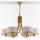 Jupiter 2098 - Hangkroonluchter met ketting ARTHUR 6xE27/15W/230V wit/goud/marmerdecor