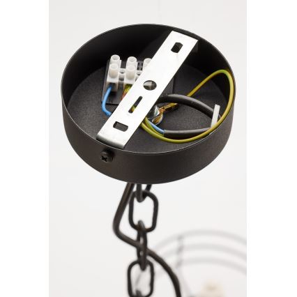 Jupiter 2102 - Kroonluchter met ketting ARTHUR 6xE27/15W/230V blauw/zwart