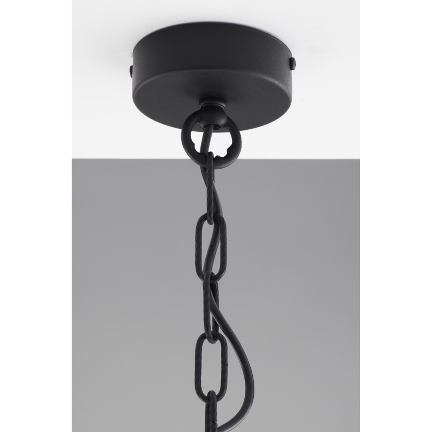 Jupiter 2103 - Kroonluchter aan ketting ARTHUR 3xE27/15W/230V wit/zwart/marmerdecor