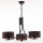 Jupiter 2106 - Kroonluchter aan ketting ARTHUR 3xE27/15W/230V zwart/oranje/marmerdecor