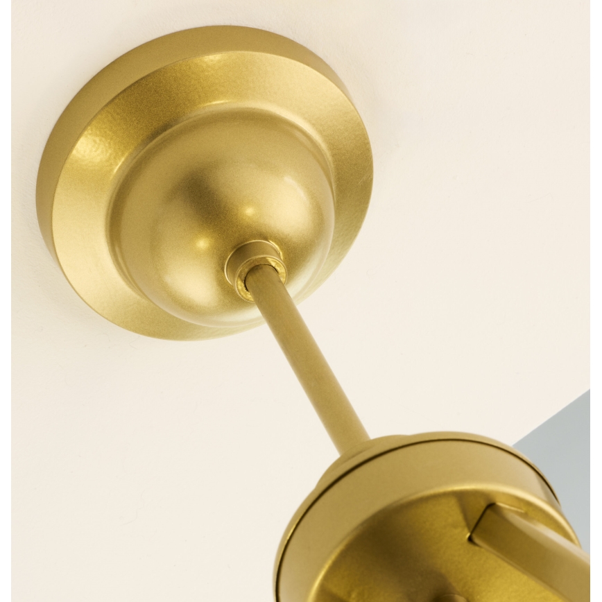 Jupiter 2110 - Hanglamp met staaf KASZMIR 5xE27/15W/230V wit/goud/marmerdecor