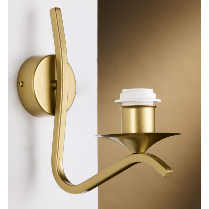 Jupiter 2111 - Wandlamp KASZMIR 1xE27/15W/230V wit/goud/marmerdecor