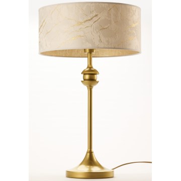 Jupiter 2112 - Tafellamp KASZMIR 1xE27/15W/230V wit/goud/marmerdecor