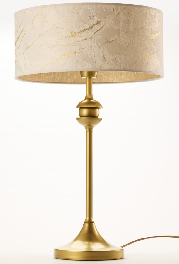 Jupiter 2112 - Tafellamp KASZMIR 1xE27/15W/230V wit/goud/marmerdecor