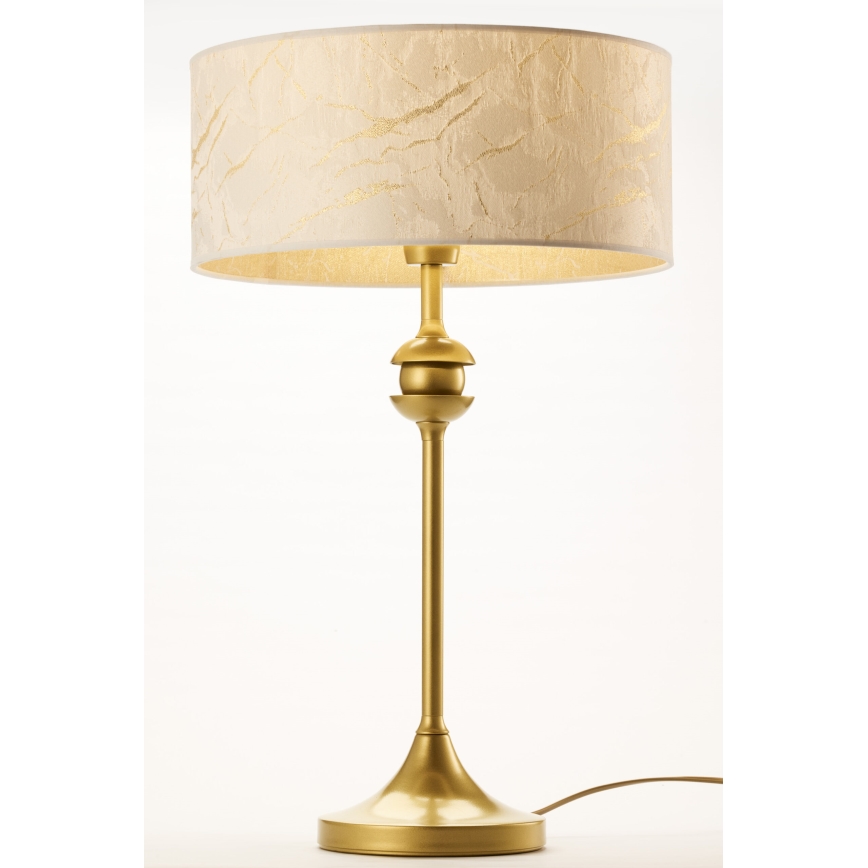 Jupiter 2112 - Tafellamp KASZMIR 1xE27/15W/230V wit/goud/marmerdecor