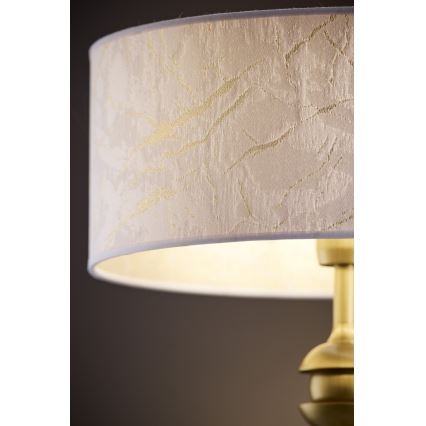 Jupiter 2112 - Tafellamp KASZMIR 1xE27/15W/230V wit/goud/marmerdecor