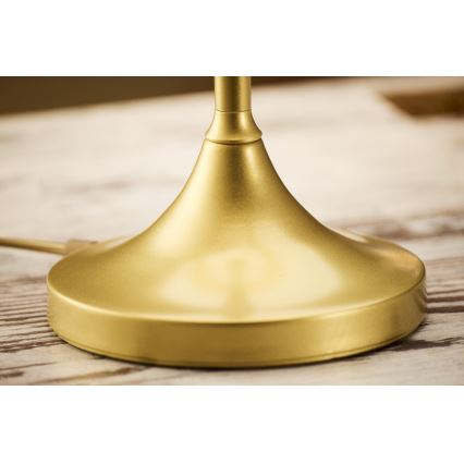 Jupiter 2112 - Tafellamp KASZMIR 1xE27/15W/230V wit/goud/marmerdecor