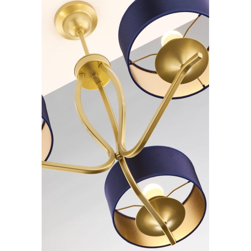 Jupiter 2113 - KASZMIR staafkroonluchter 3xE27/15W/230V blauw/goud