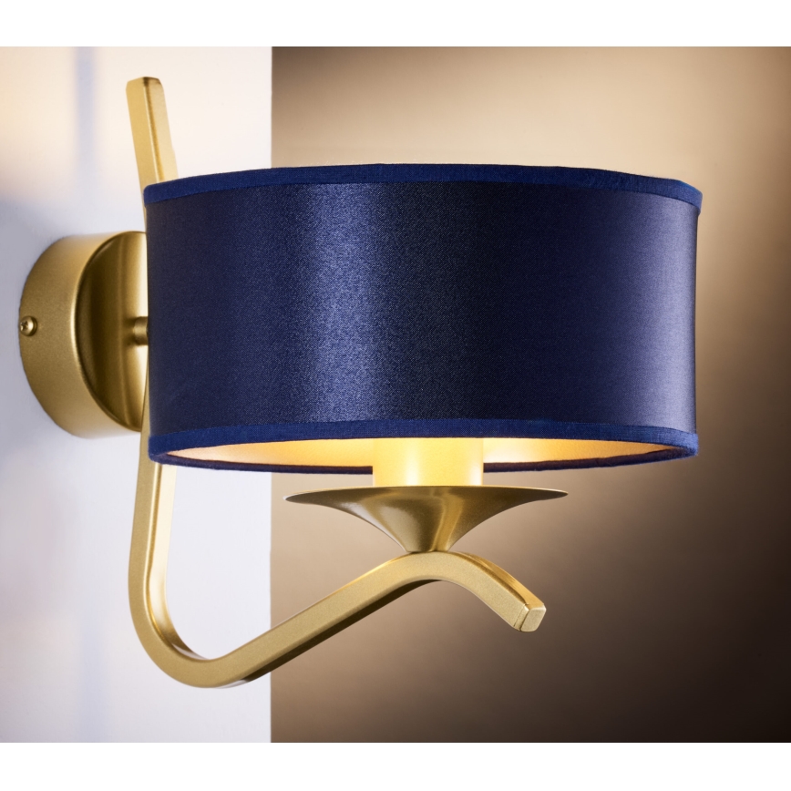 Jupiter 2115 - Wandlamp KASZMIR 1xE27/15W/230V blauw/goud