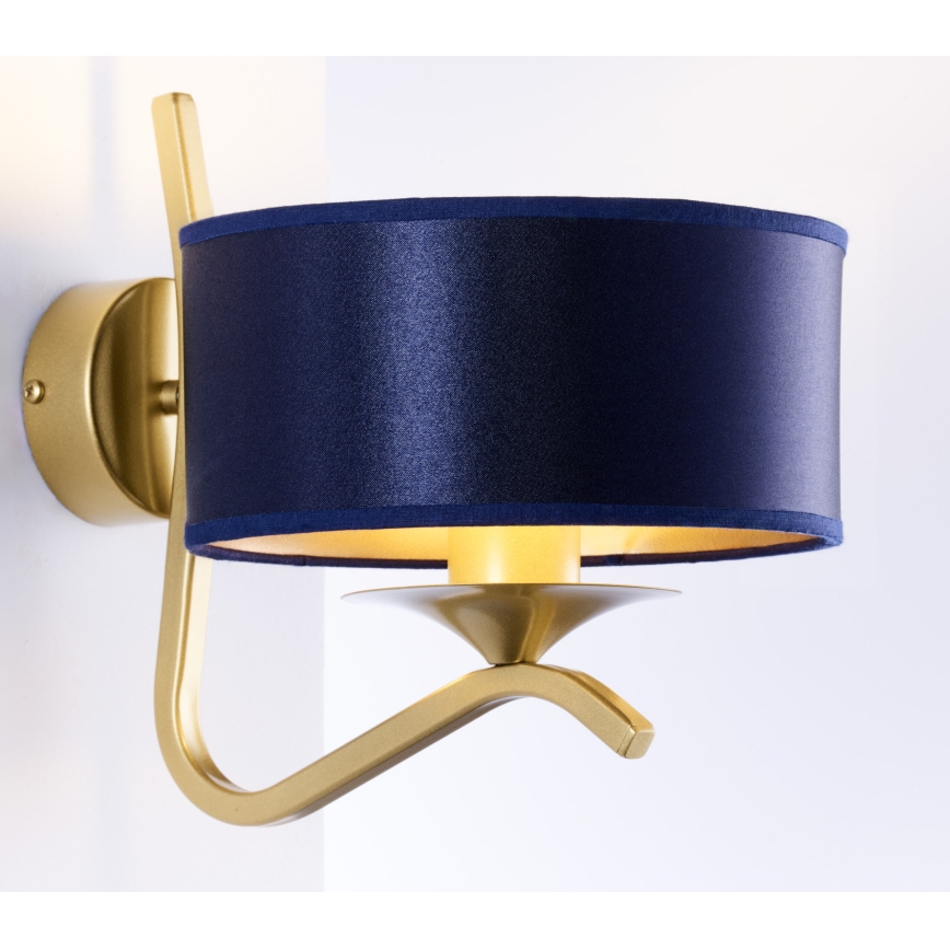 Jupiter 2115 - Wandlamp KASZMIR 1xE27/15W/230V blauw/goud