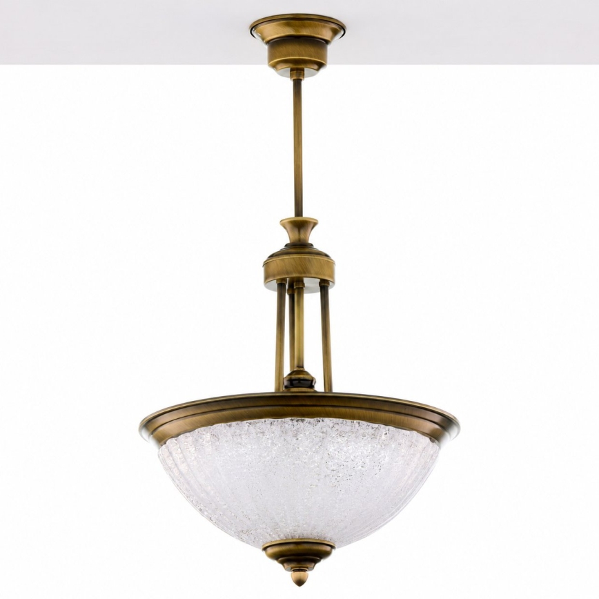 Jupiter 2134 - Kroonluchter met stang CARMEN 1xE27/15W/230V brons/patina