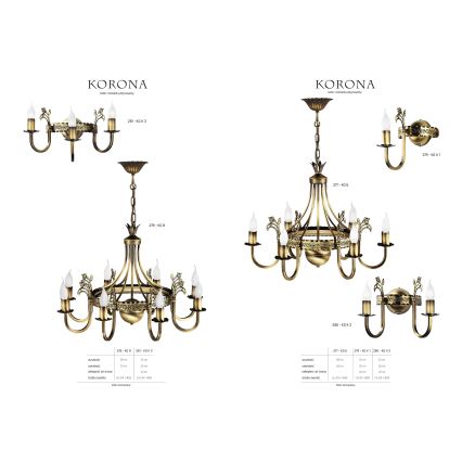 Jupiter 280 - KO K 2 - Wandlamp KORONA 2xE14/40W/230V